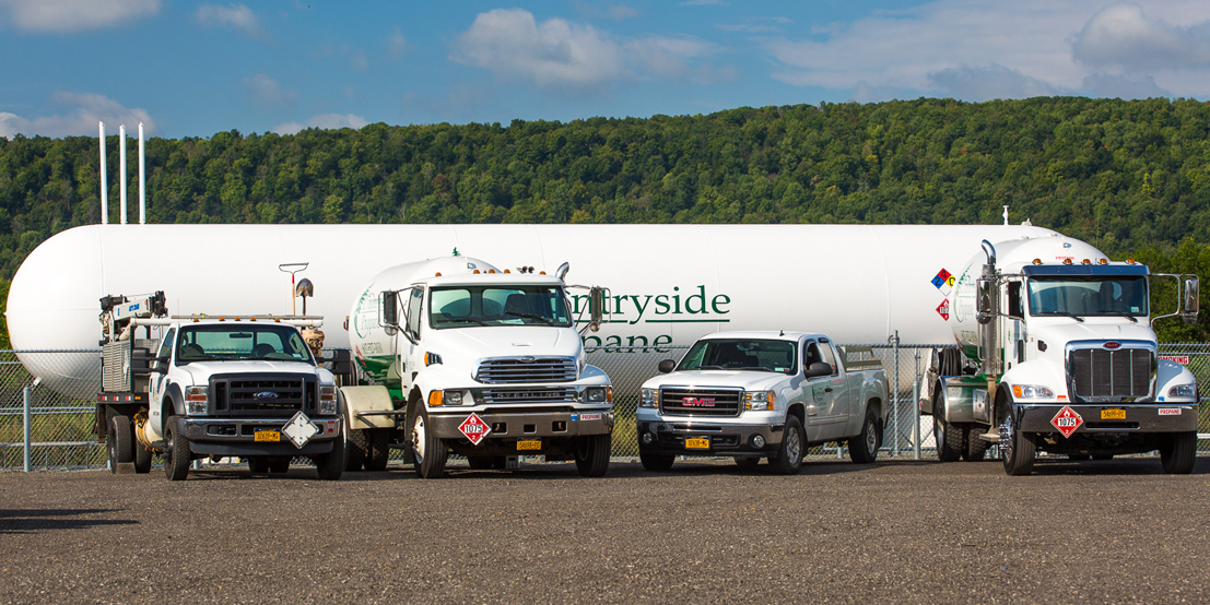 Countryside Propane's Fleet of Trucks Delivering Propane, Heating Oil and Kerosene to NY and PA